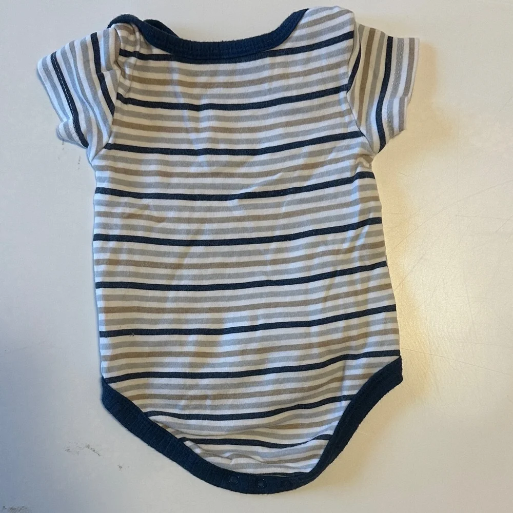 Chick Pea Navy and White Striped Bodysuit